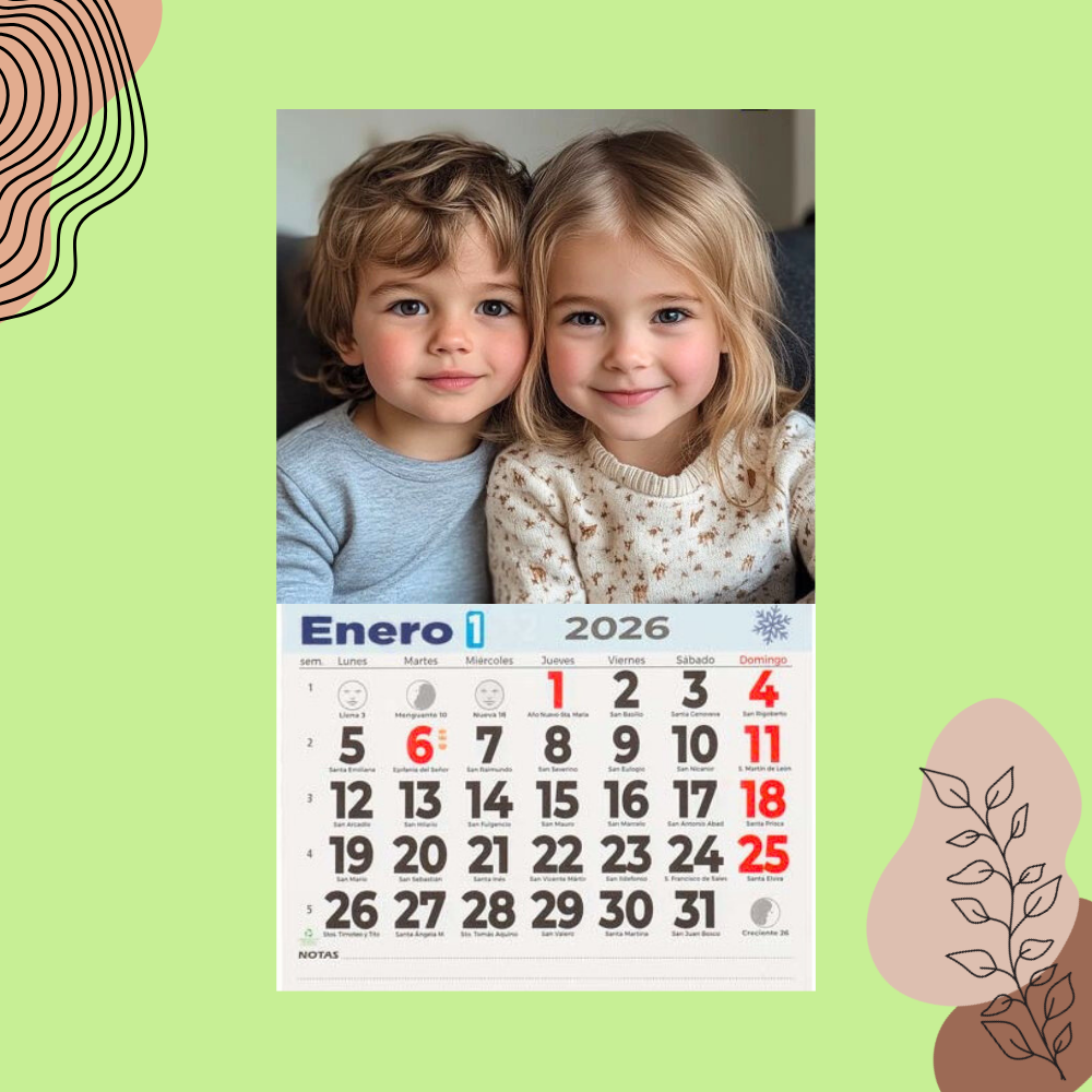 CALENDARIO MADERA 10 X 10